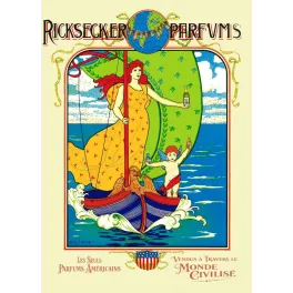 Ricksecker Parfums Américains – Affiche Art Nouveau Louis Rhead
