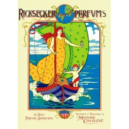 Ricksecker Parfums Américains – Affiche Art Nouveau Louis Rhead