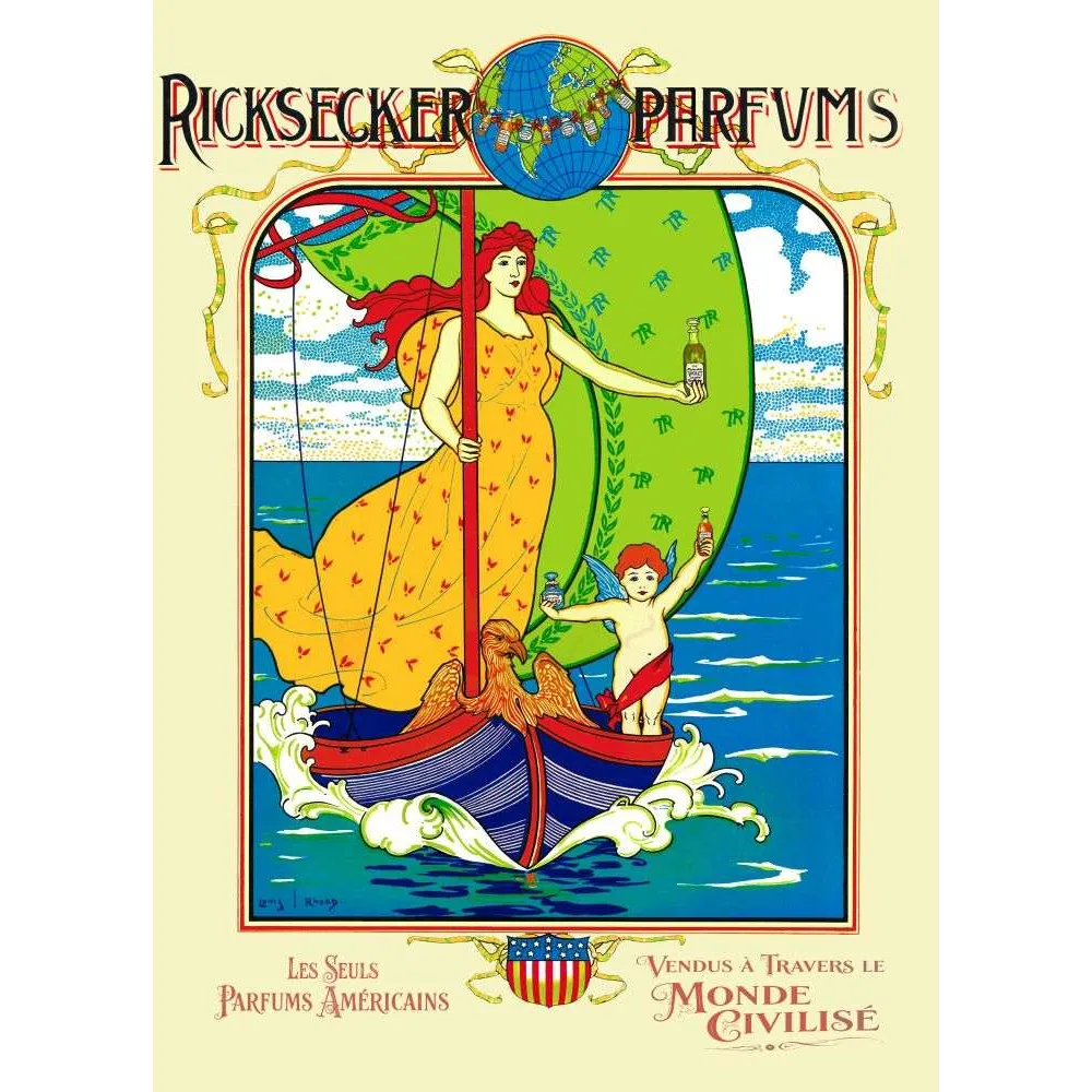 Ricksecker Parfums Américains – Affiche Art Nouveau Louis Rhead Ricksecker Parfums Américains – Affiche Art Nouveau Louis Rhead