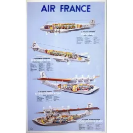 Air France Flotte Années 1930 – Avions en Coupe Bloch Dewoitine Lioré