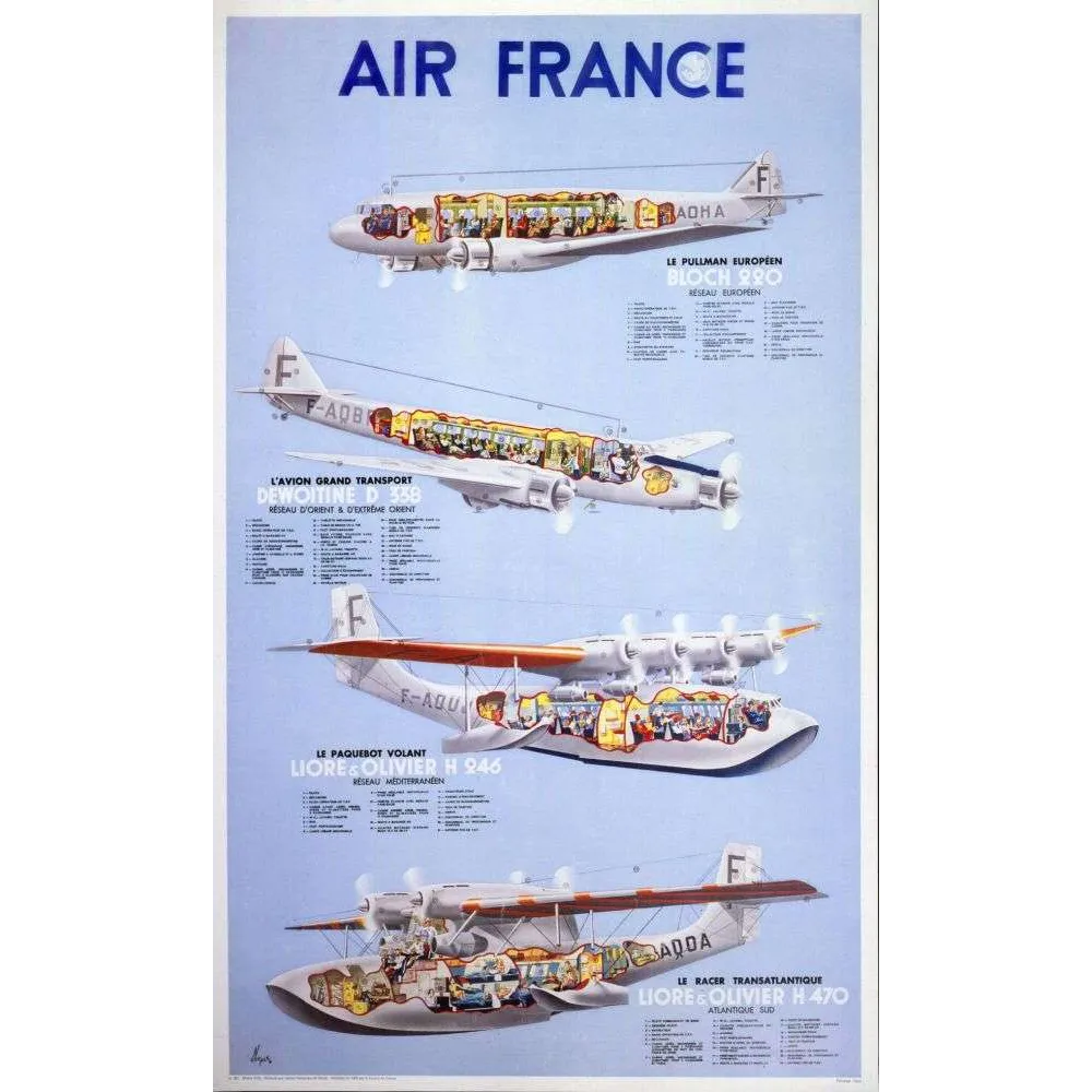 Air France Flotte Années 1930 – Avions en Coupe Bloch Dewoitine Lioré Air France Flotte Années 1930 – Avions en Coupe Bloch Dewoitine Lioré