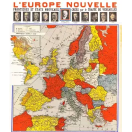 L'Europe Nouvelle – Carte Traité de Versailles Frontières Années 1930