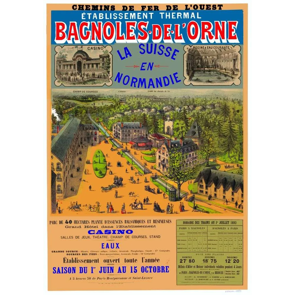 Pub Vintage Bagnoles-de-l'Orne Thermal 1892 – La Suisse en Normandie