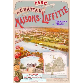 Pub Vintage Maisons-Laffitte Terrains à Bâtir – Affiche Immobilière XIXe