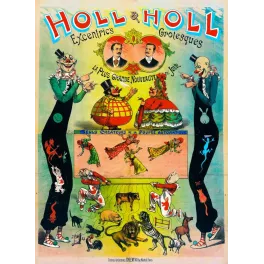 Holl & Holl Affiche Cirque Vintage – Clowns Excentriques Belle Époque
