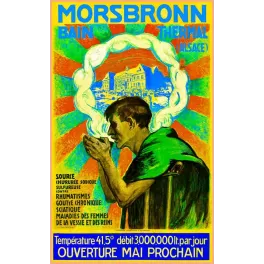 Pub Vintage Morsbronn Bain Thermal Alsace – Affiche Thermalisme