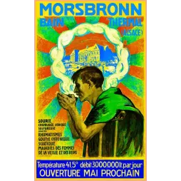 Pub Vintage Morsbronn Bain Thermal Alsace – Affiche Thermalisme