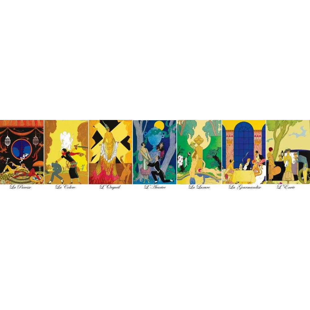 Sept Péchés Capitaux Art Déco – Illustration Mode Années Folles Sept Péchés Capitaux Art Déco – Illustration Mode Années Folles