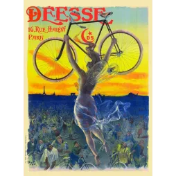 Pub Vintage Déesse Bicycles Paris – Affiche Cycliste PAL Belle Époque