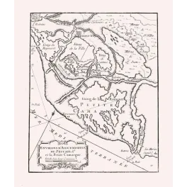 Fac-similé de carte ancienne Aigues-Mortes Petite Camargue – Étangs et Salines XVIIIe