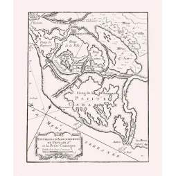 Fac-similé de carte ancienne Aigues-Mortes Petite Camargue – Étangs et Salines XVIIIe