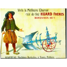 Pub Vintage Charrue Huard Frères – Machines Agricoles Belle Époque