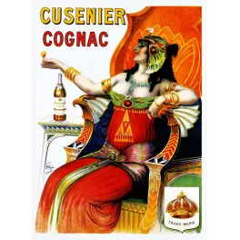 Pub Vintage Cognac Cusenier – Affiche Orientaliste Belle Époque Pal