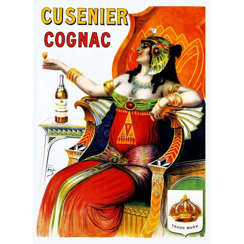 Pub Vintage Cognac Cusenier – Affiche Orientaliste Belle Époque Pal Pub Vintage Cognac Cusenier – Affiche Orientaliste Belle Époque Pal