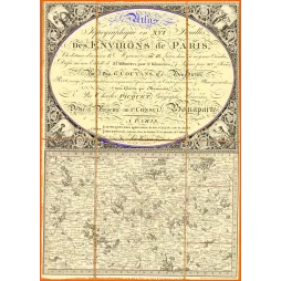 Atlas Topographique Environs de Paris – Dédié Bonaparte vers 1800