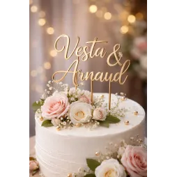 Cake Topper personnalisé en bois