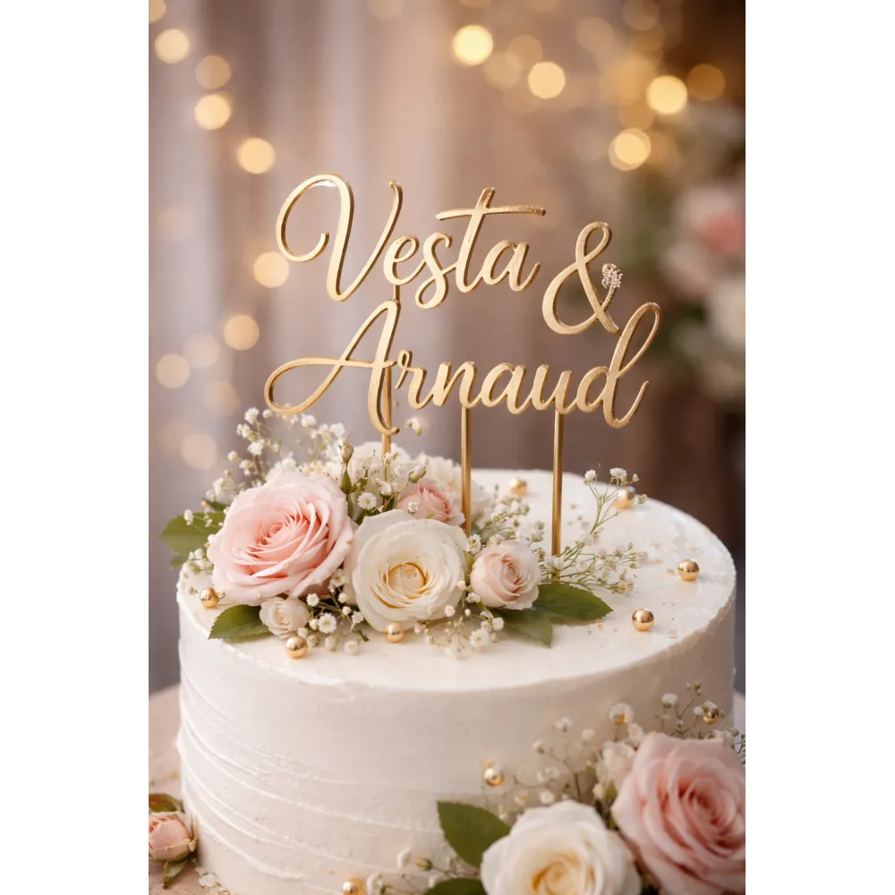 Cake Topper personnalisé en bois
