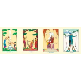 Les Quatre Saisons Art Déco – Illustration Mode Années 1920
