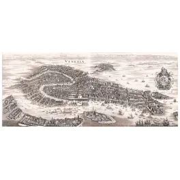 Venetia – Fac-similé de gravure ancienne vue de Venise XVIIe siècle