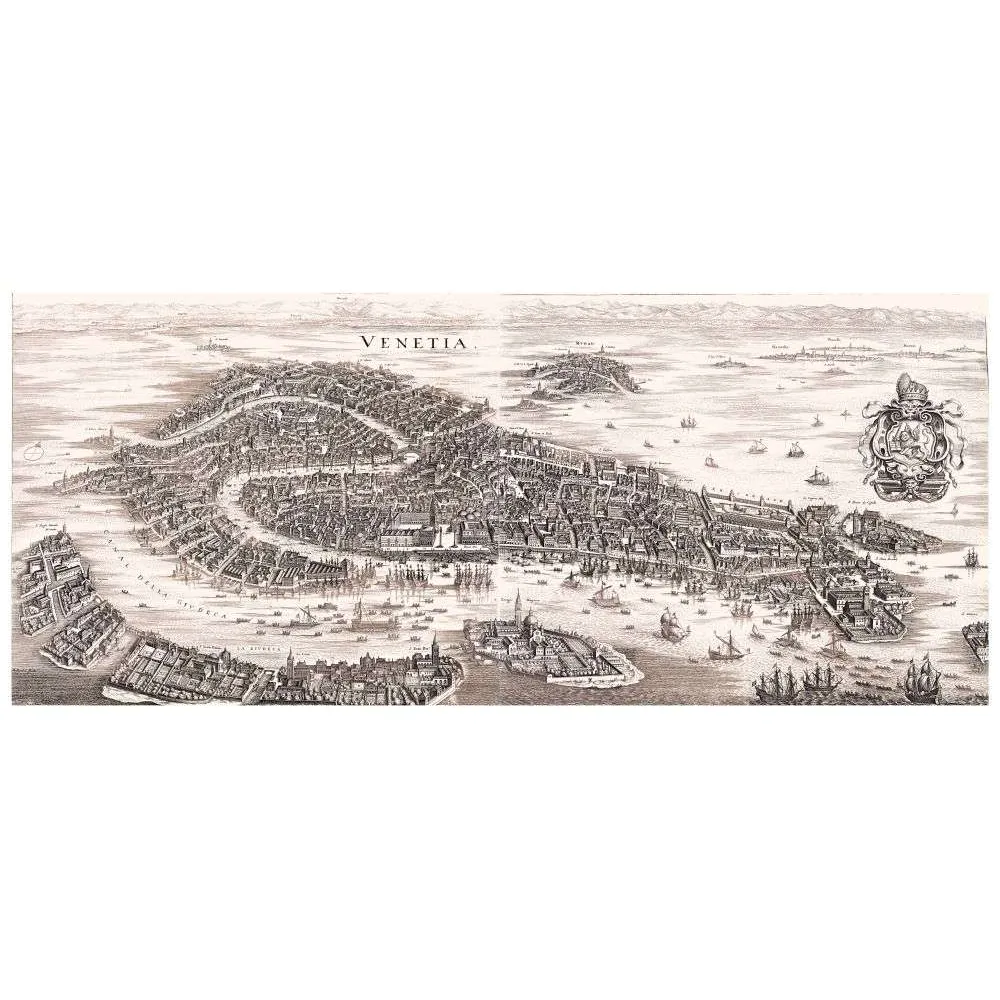 Venetia – Fac-similé de gravure ancienne vue de Venise XVIIe siècle