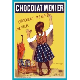 Chocolat Menier – pub vintage écolière Bouisset 1893