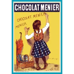 Chocolat Menier – pub vintage écolière Bouisset 1893