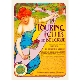 Touring Club de Belgique – Affiche vintage tourisme 1901