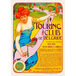 Touring Club de Belgique – Affiche vintage tourisme 1901