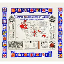 Empire Britannique en Guerre 1916 – Carte propagande militaire WWI