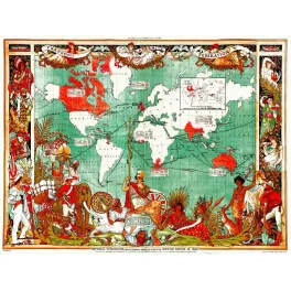 Carte Imperial Federation Empire britannique 1886 – The Graphic carte monde