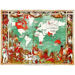 Carte Imperial Federation Empire britannique 1886 – The Graphic carte monde