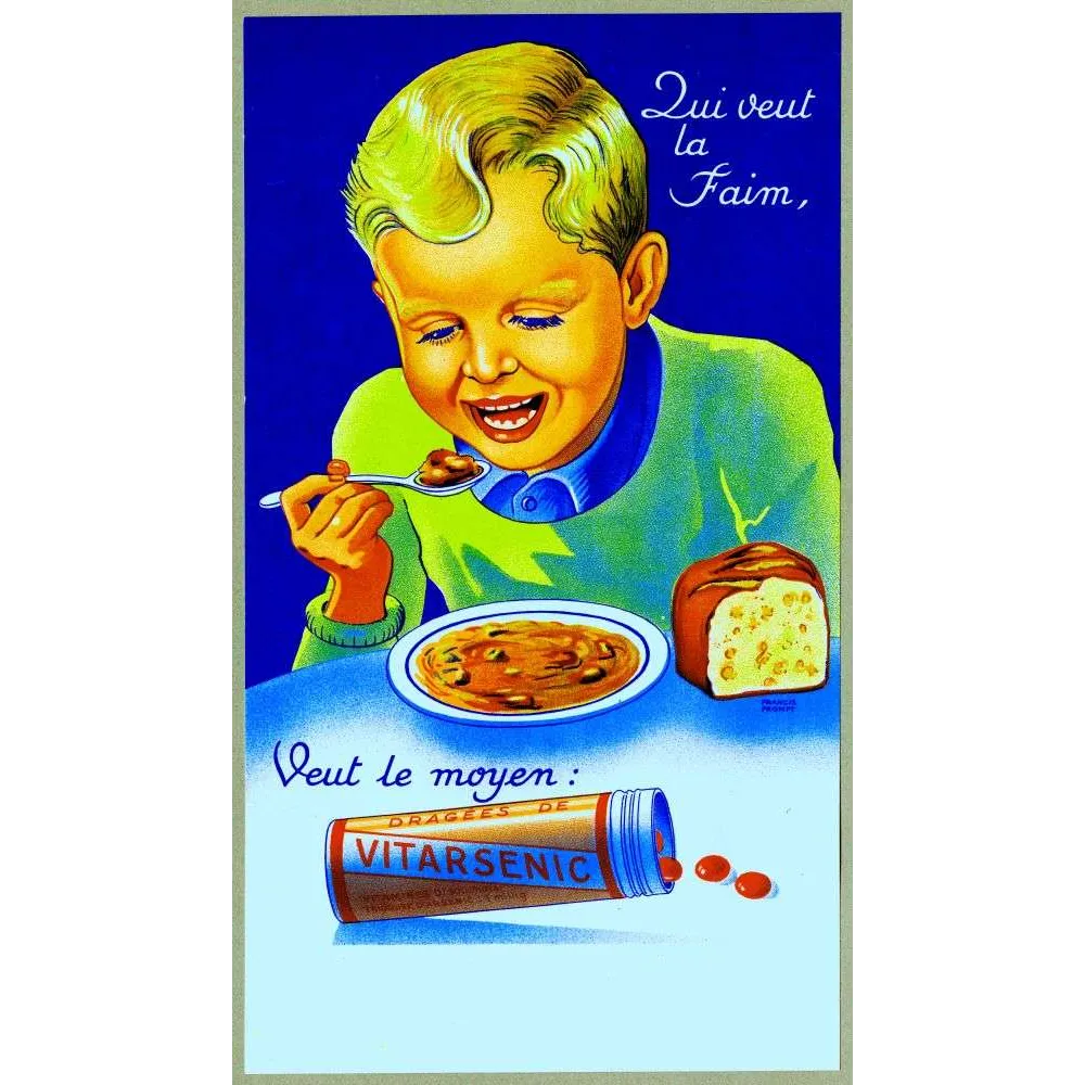 Pub vintage Vitarsénic dragées appétit enfant – Pharmacie | Années 1930 France Pub vintage Vitarsénic dragées appétit enfant – Pharmacie | Années 1930 France