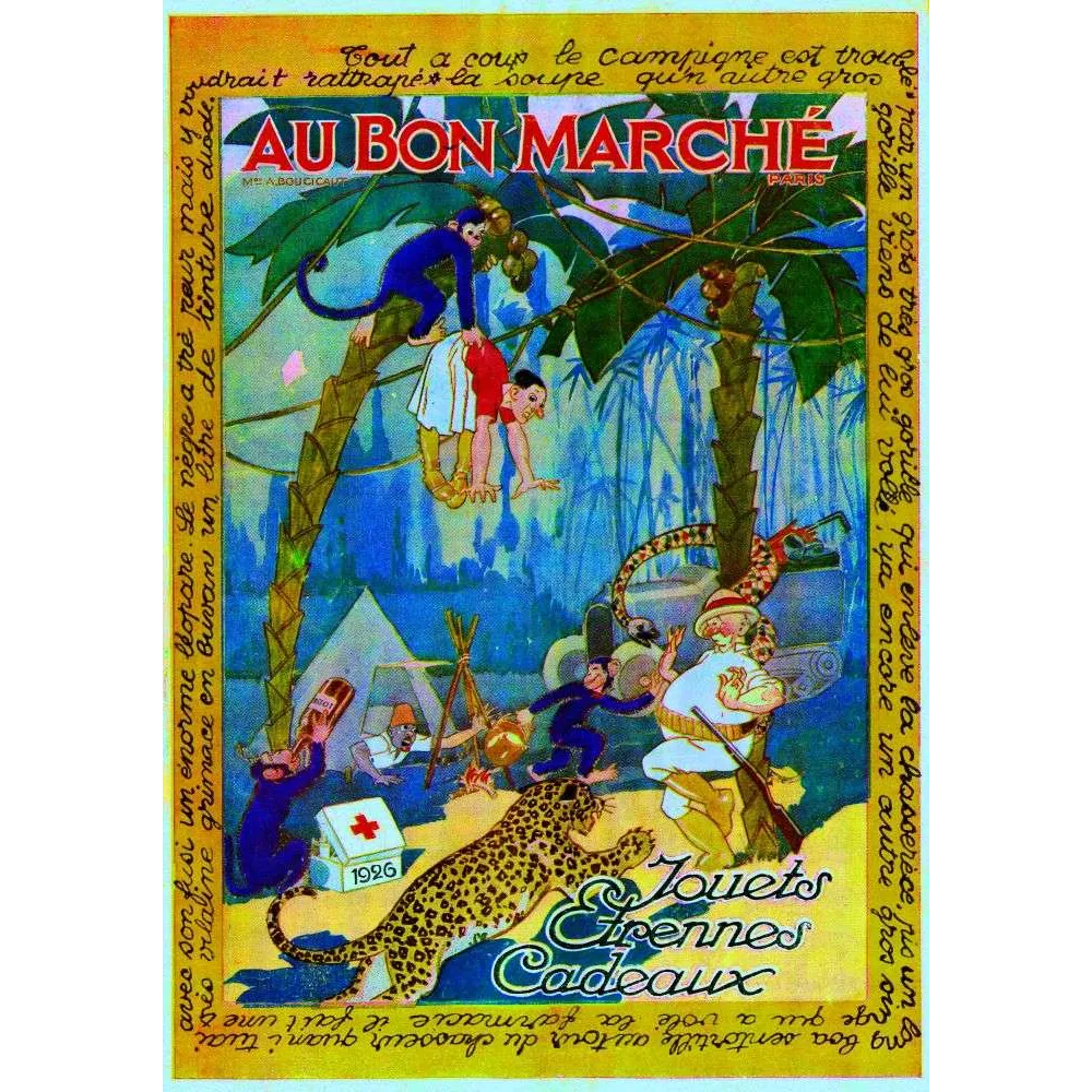 Catalogue Au Bon Marché 1926 – Jouets Étrennes Noël, couverture jungle Paris