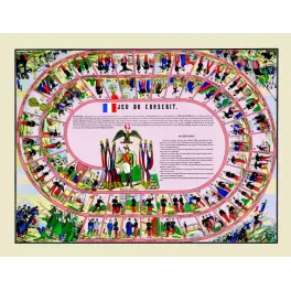 Jeu du Conscrit – Jeu de l'oie militaire illustré | XIXe siècle France
