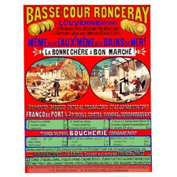 Pub vintage Basse-Cour Ronceray – Volailles boucherie par correspondance | Fin XIXe siècle