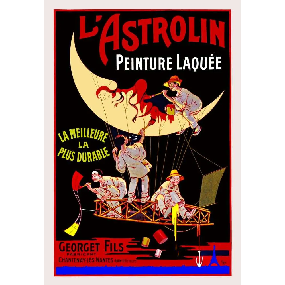 L'Astrolin Peinture Laquée – Affiche pub vintage Ogé Nantes L'Astrolin Peinture Laquée – Affiche pub vintage Ogé Nantes