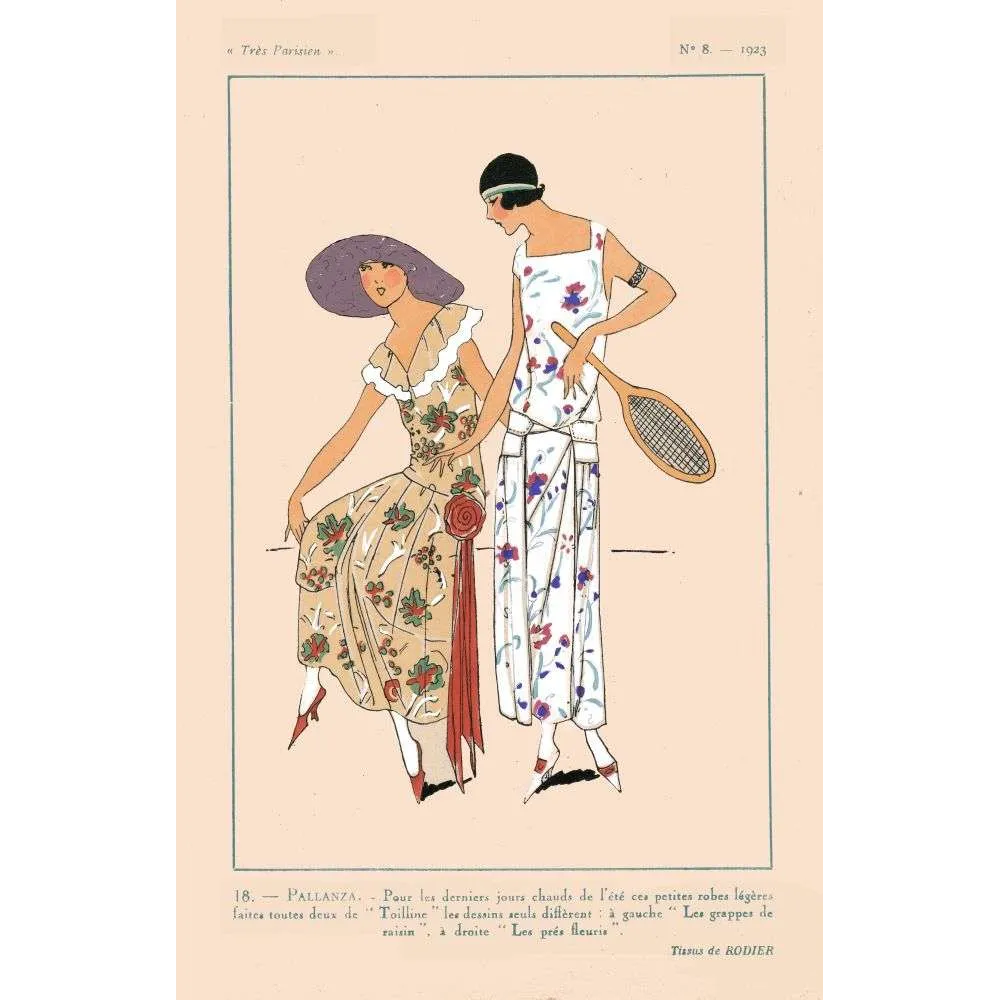 Très Parisien Pallanza – Illustration mode vintage été 1923 Rodier Très Parisien Pallanza – Illustration mode vintage été 1923 Rodier