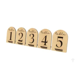 1 Numéro de table en bois avec support