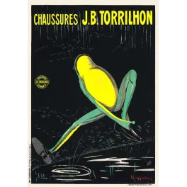 Chaussures Torrilhon – Affiche pub vintage grenouille Cappiello