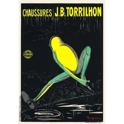 Chaussures Torrilhon – Affiche pub vintage grenouille Cappiello