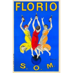 Florio Marsala S.O.M. – Affiche pub vintage vin Cappiello