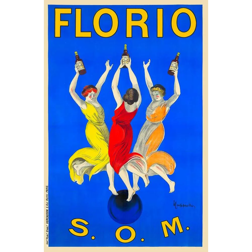 Florio Marsala S.O.M. – Affiche pub vintage vin Cappiello Florio Marsala S.O.M. – Affiche pub vintage vin Cappiello