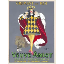 Veuve Amiot Crémant du Roi – Affiche pub vintage Cappiello 1922