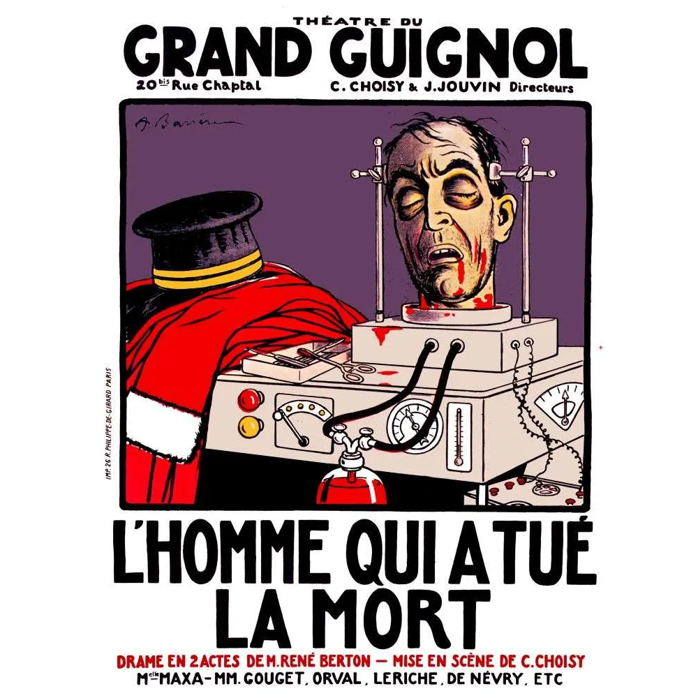 Grand Guignol Paris – Affiche spectacle vintage horreur théâtre Grand Guignol Paris – Affiche spectacle vintage horreur théâtre