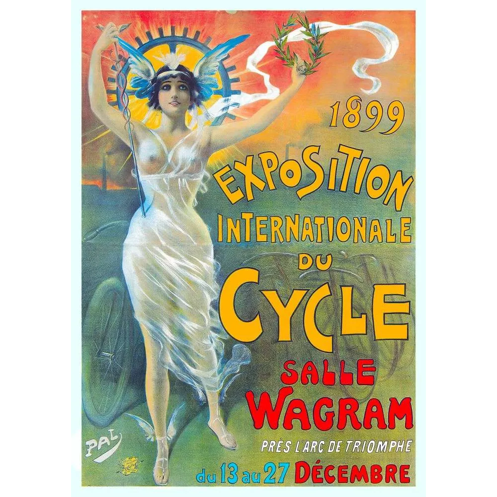 Exposition Cycle 1899 Paris – Affiche événement vintage Pal Exposition Cycle 1899 Paris – Affiche événement vintage Pal