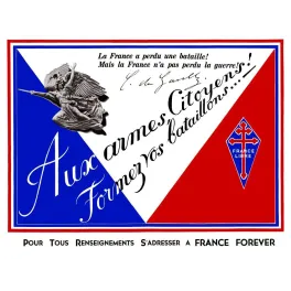 France Libre "Aux Armes Citoyens" – Affiche historique Résistance 1940