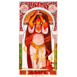 Delhaize Frères Le Café – Affiche pub vintage Art Nouveau Bruxelles