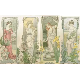 Fleurs Serres Montagnes Eaux Champs – Série Art Nouveau Elisabeth Sonrel