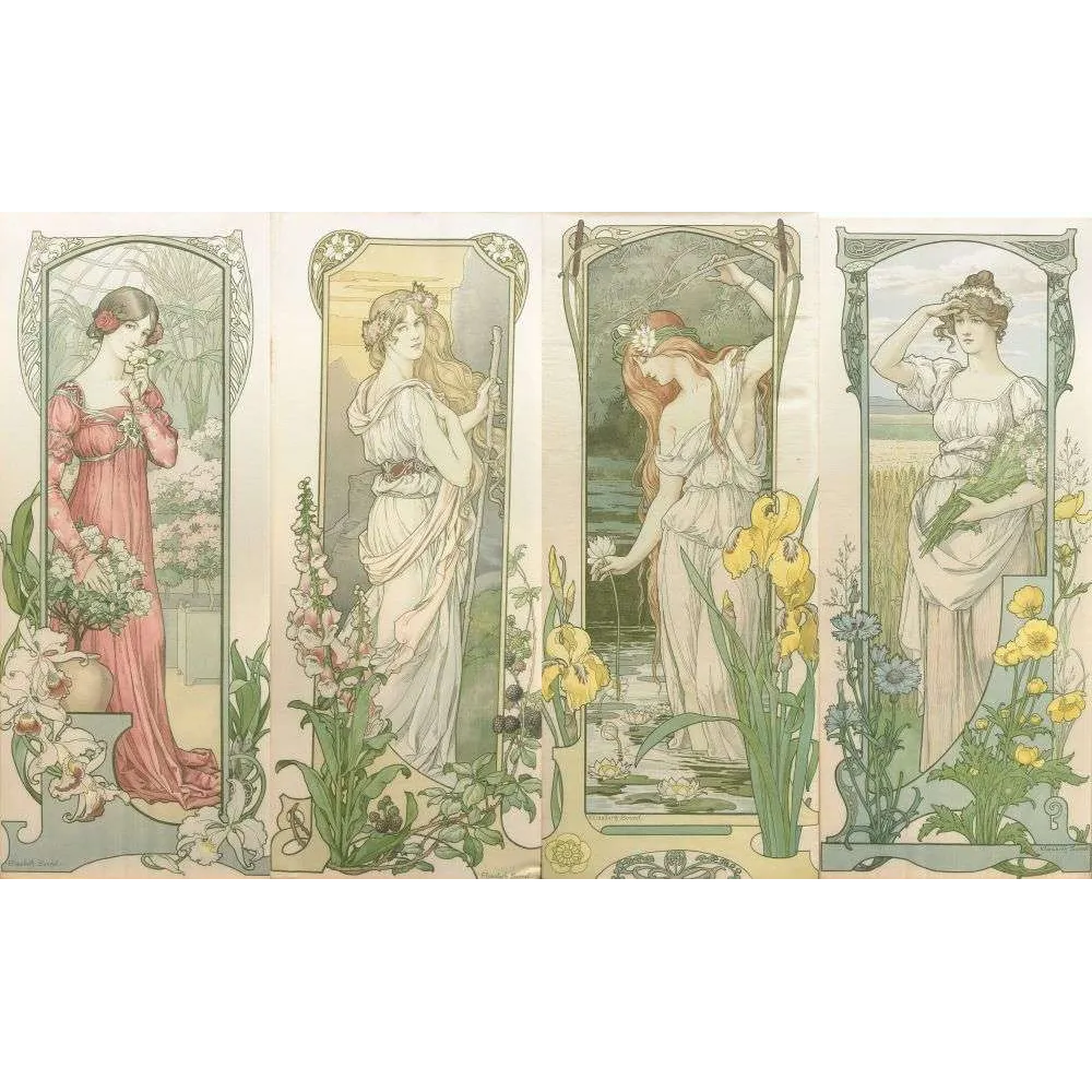 Fleurs Serres Montagnes Eaux Champs – Série Art Nouveau Elisabeth Sonrel Fleurs Serres Montagnes Eaux Champs – Série Art Nouveau Elisabeth Sonrel