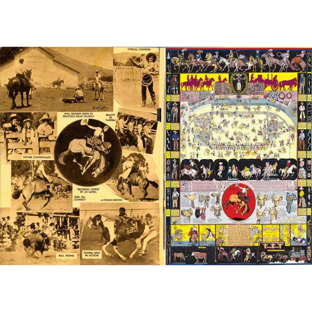 Fac-similé de document ancien rodéo cowboy Californie 1935 – Photographies et illustration vintage Amérique Fac-similé de document ancien rodéo cowboy Californie 1935 – Photographies et illustration vintage Amérique